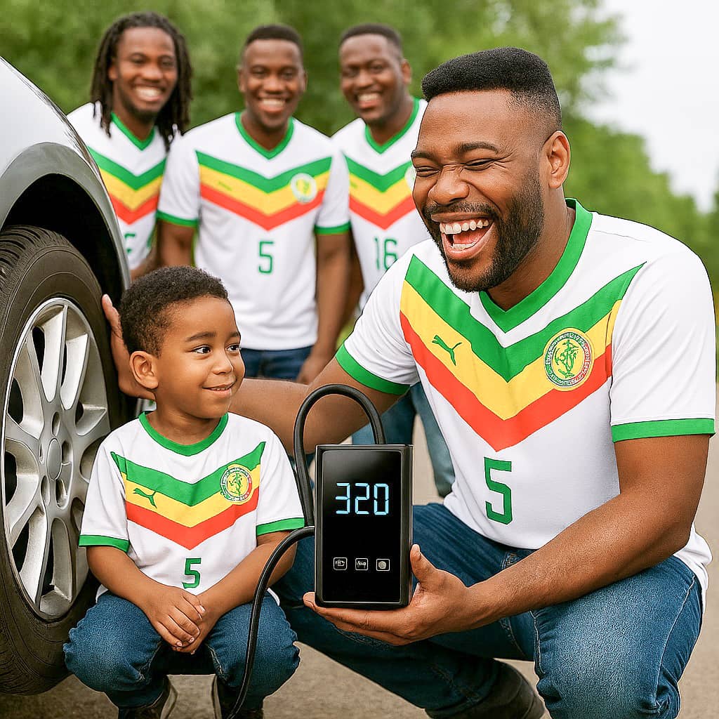 Pompe à air sans fil 2-en-1 🚗⚡ Gonflez vos pneus + rechargez vos appareils partout livraison gratuite