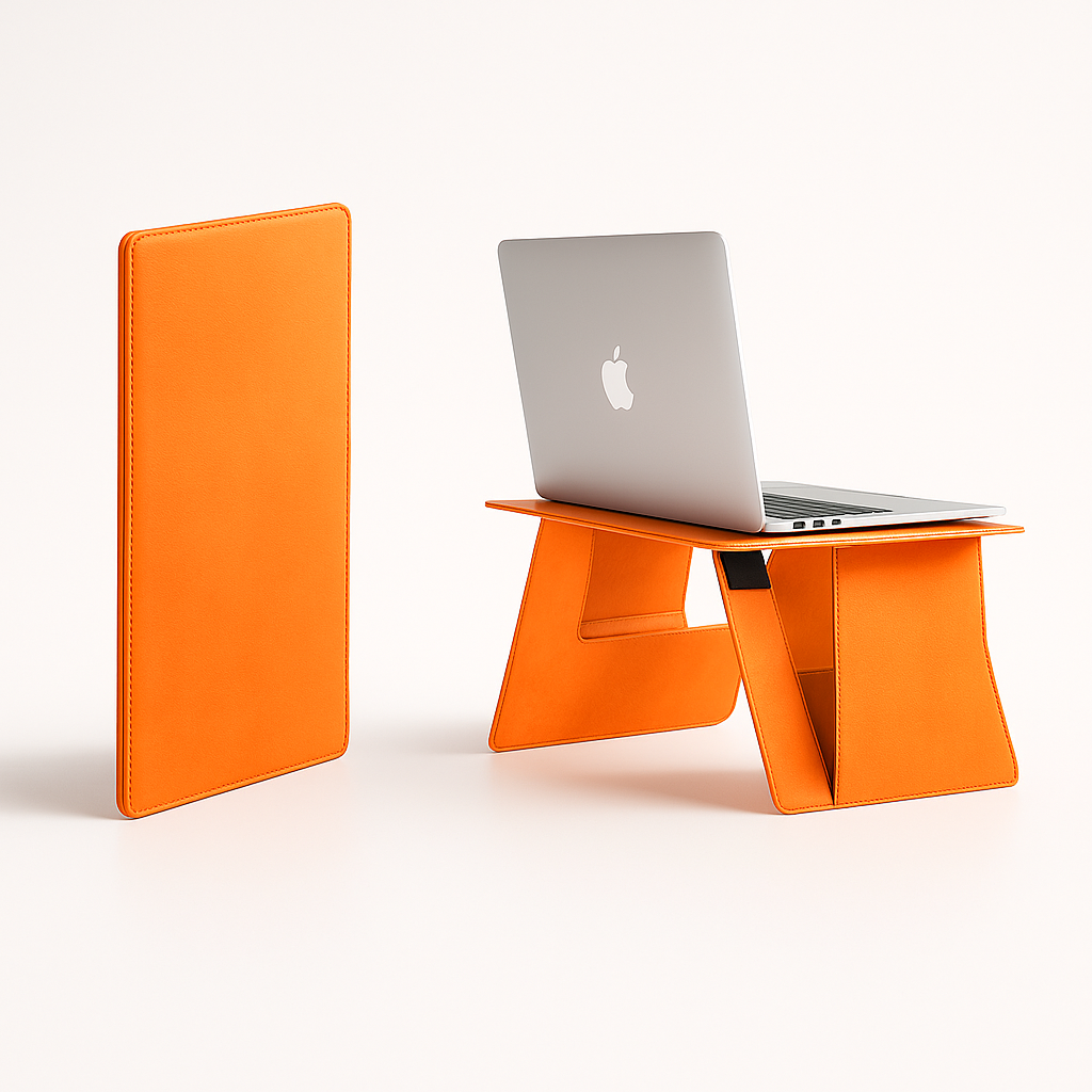Bureau Pliable en Cuir Premium pour Voiture, Lit & PC Portable
