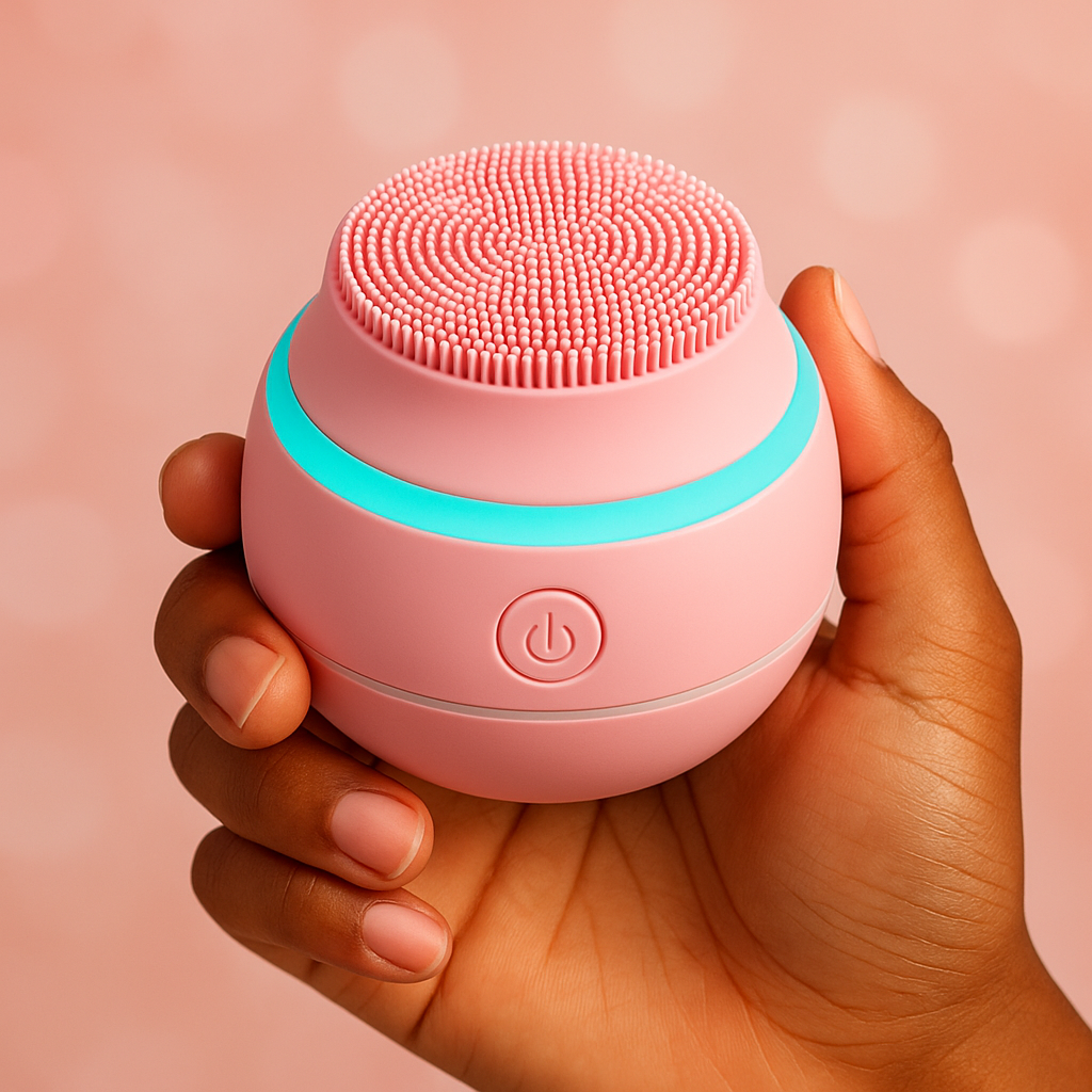 Brosse Nettoyante Visage Sonique 3D – Anti boutons | Nettoyage profond & Lumière LED soins
