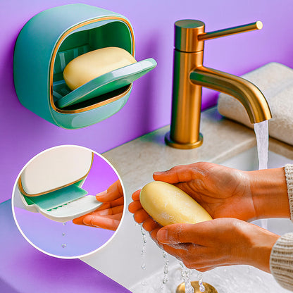 Porte-Savon Intelligent 3-en-1™ – Hygiénique, Fermé & Anti-Moisissure