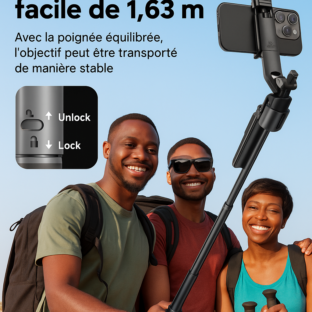 Le Selfie Ultime ⚡ – 3 Modes, Zéro Effort, 100 % Style . livraison gratuit