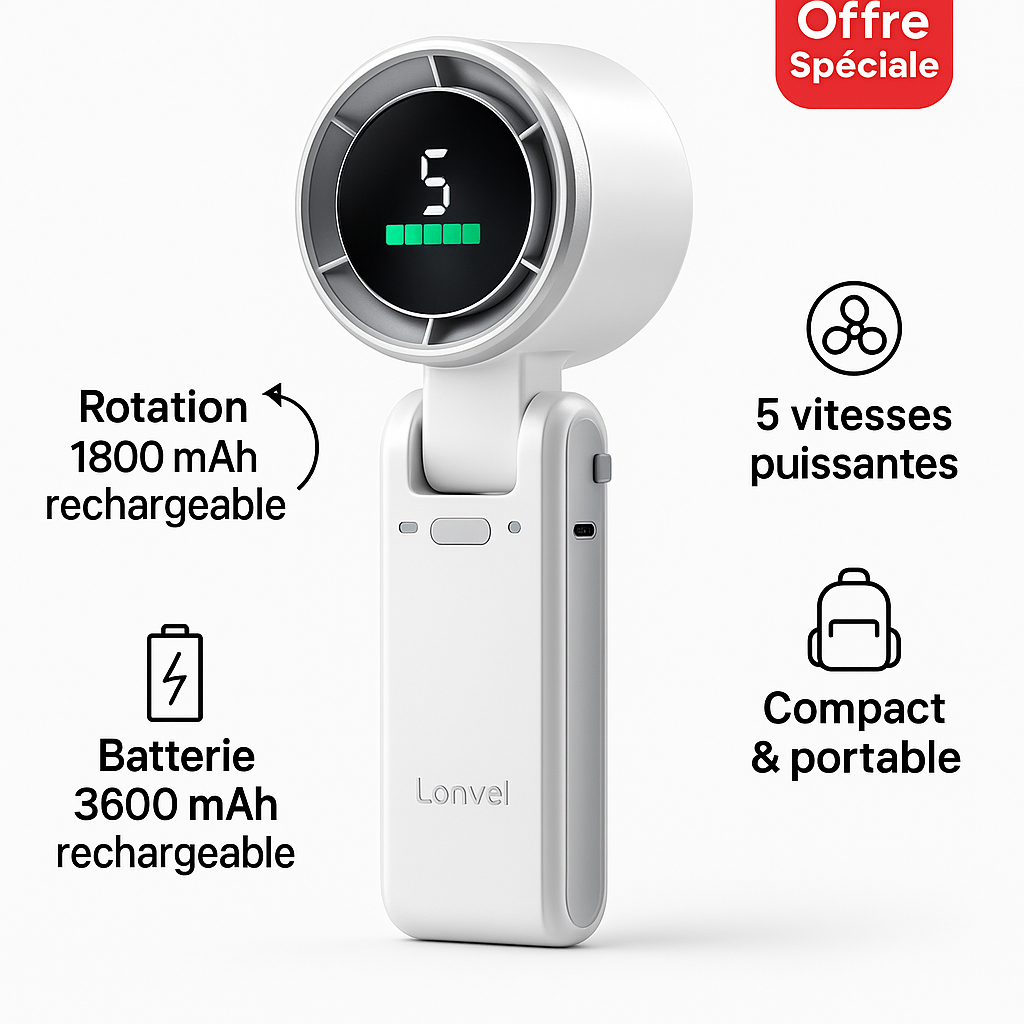Mini Ventilateur USB Personnalisé – Logo Personnalisé, Portable & Rechargeable
