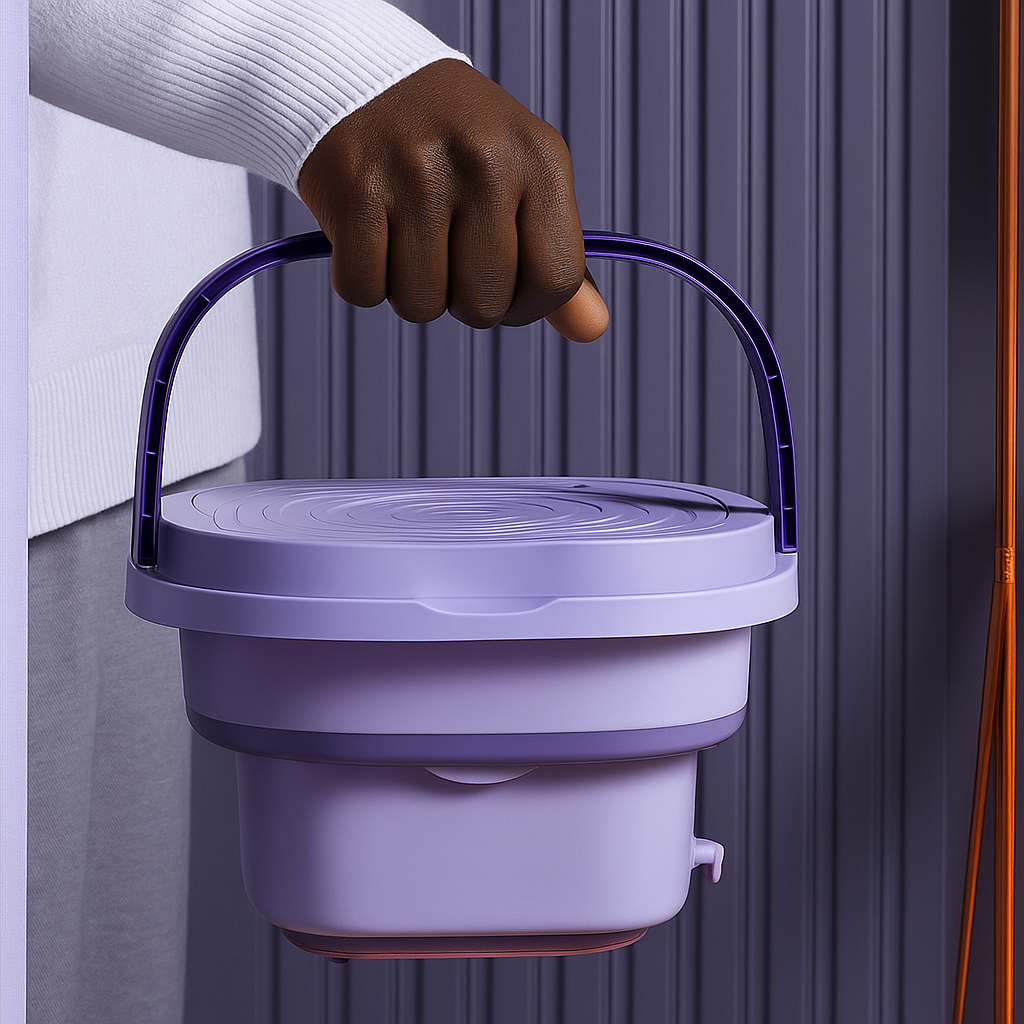 Mini Machine à Laver Portable 8L – Compacte, Pliable & Facile à Transporter + livraison gratuite