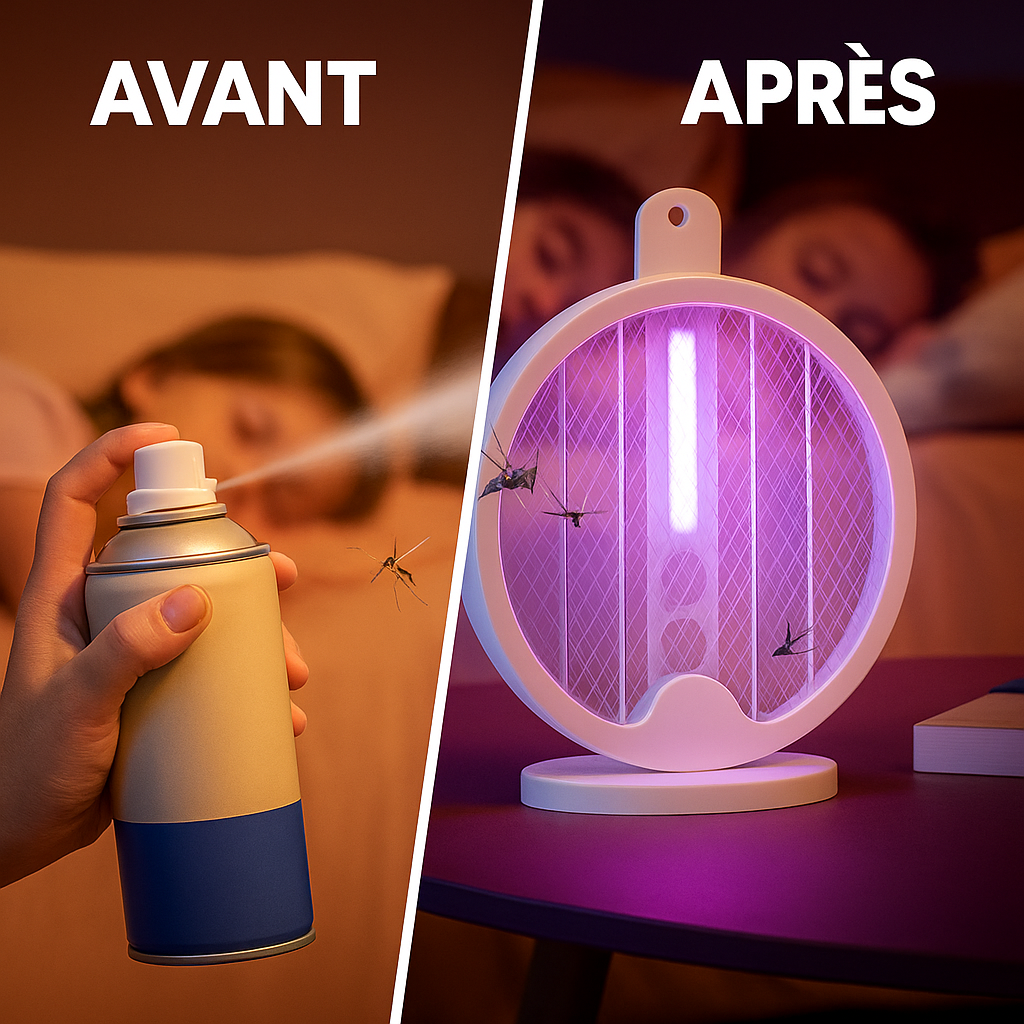 Raquette Anti-Moustiques Électrique USB-C | Rechargeable & Puissante