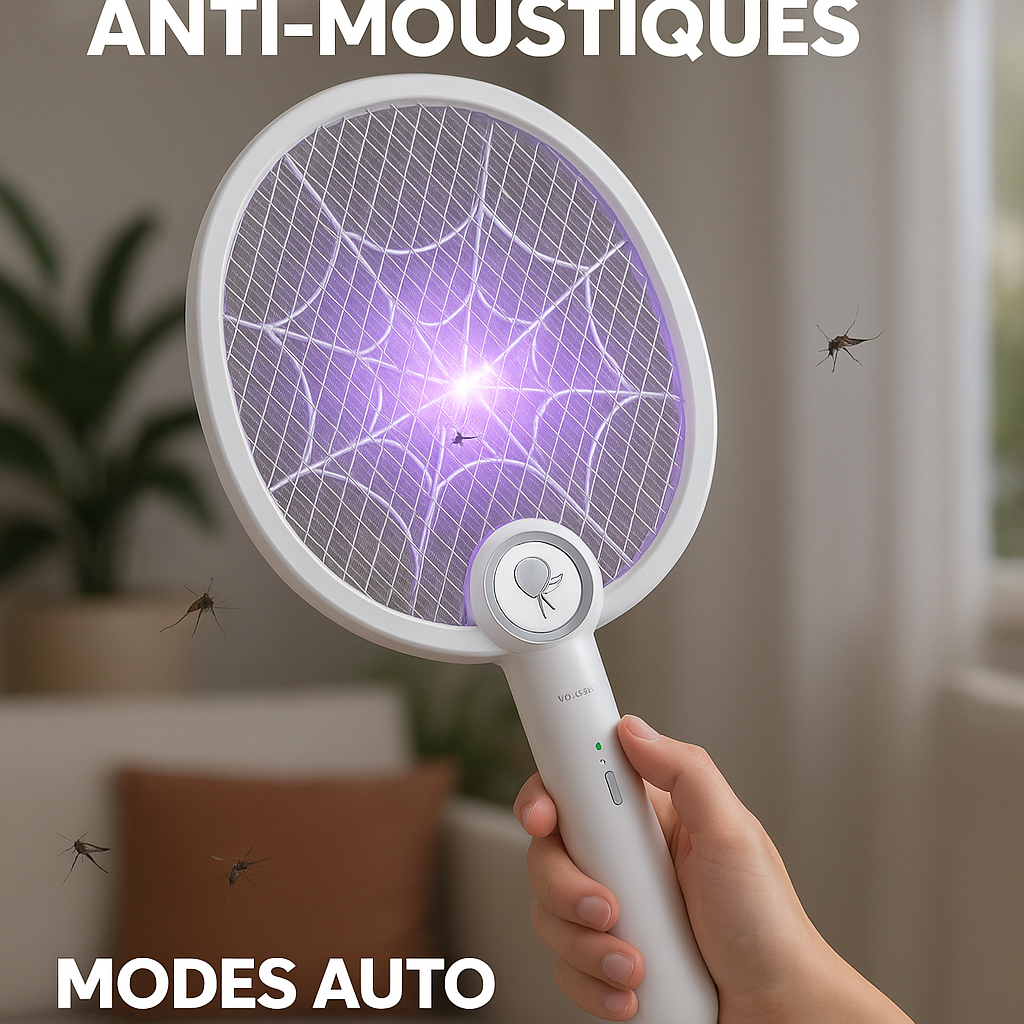 Raquette Anti-Moustiques Électrique USB-C | Rechargeable & Puissante