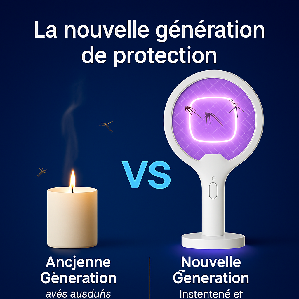 Raquette Anti-Moustiques Électrique USB-C | Rechargeable & Puissante