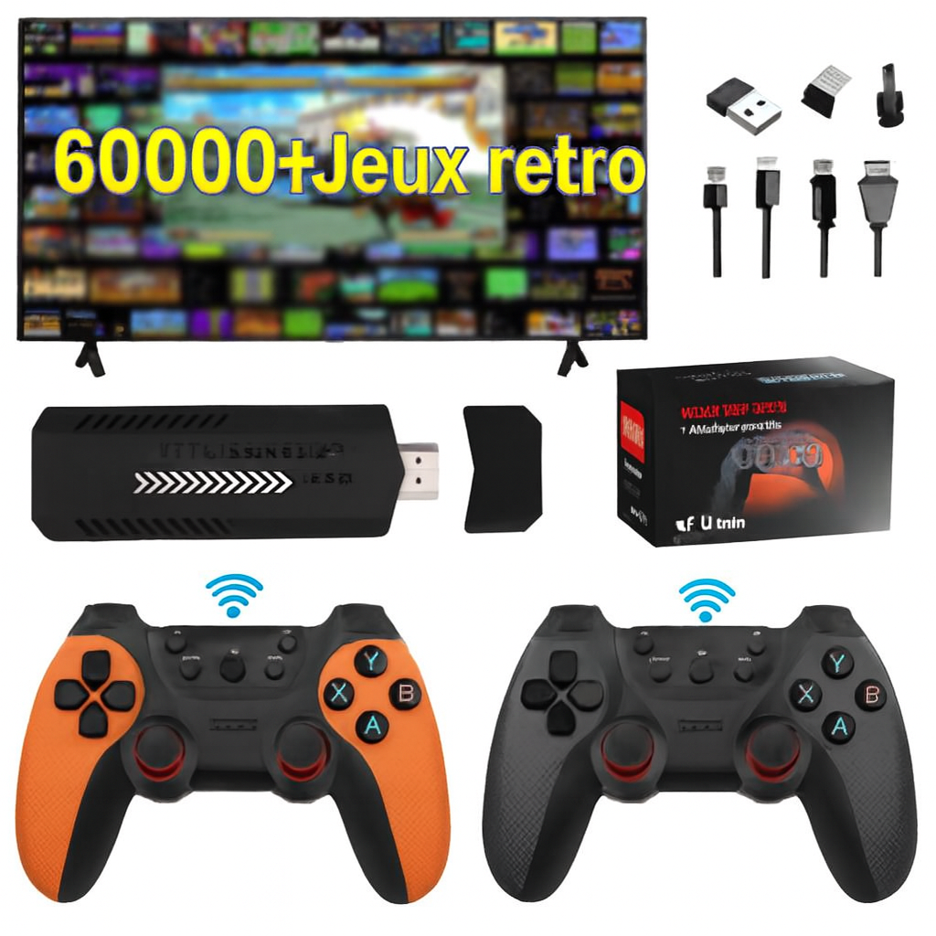 🎮 60 000+ Jeux Sans Fil – Manette Turbo, Fun Illimité !