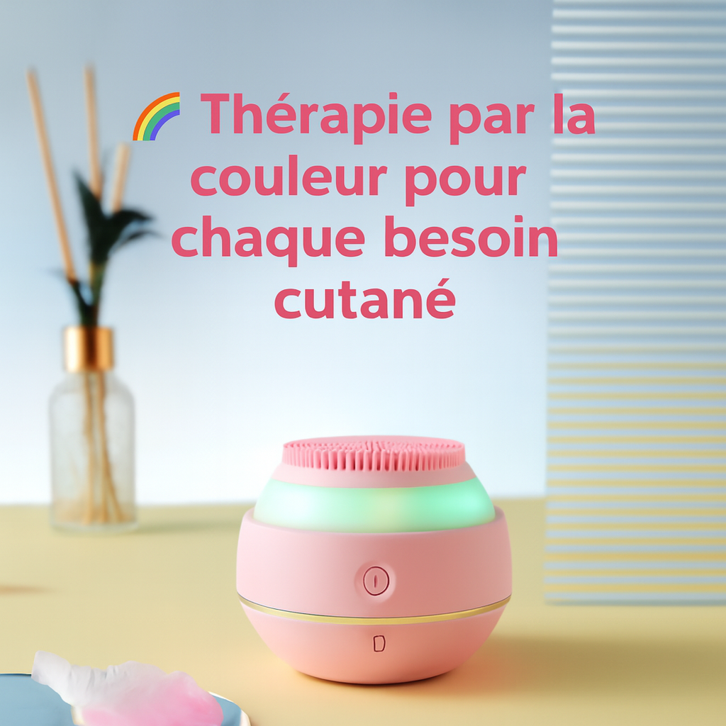 Brosse Nettoyante Visage Sonique 3D – Anti boutons | Nettoyage profond & Lumière LED soins