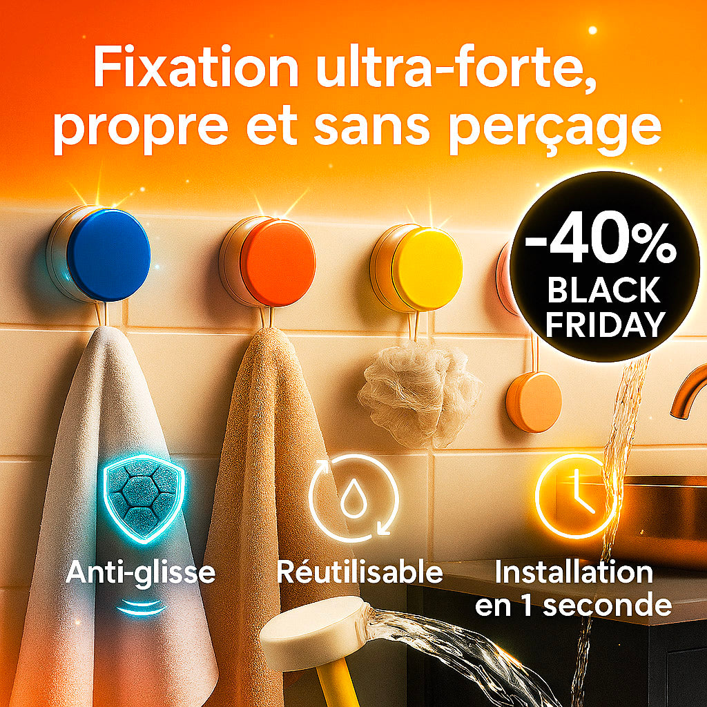 Fixation forte • Zéro trou • Zéro outil + Livraison gratuite partout a Dakar