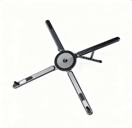 Support portable pliable en alliage d’aluminium – léger, solide et parfait pour ordinateur, tablette ou téléphone