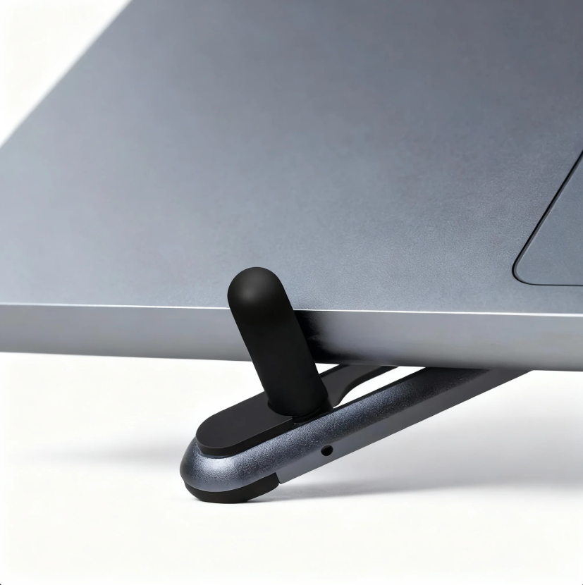 Support portable pliable en alliage d’aluminium – léger, solide et parfait pour ordinateur, tablette ou téléphone