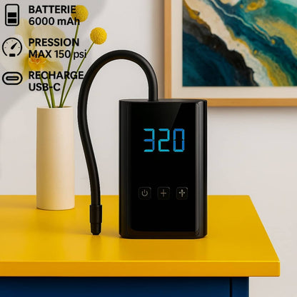 Pompe à air sans fil 2-en-1 🚗⚡ Gonflez vos pneus + rechargez vos appareils partout livraison gratuite